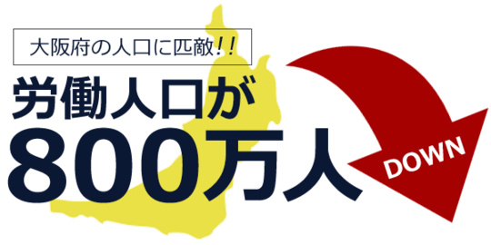 労働人口が10年間で800万人減？